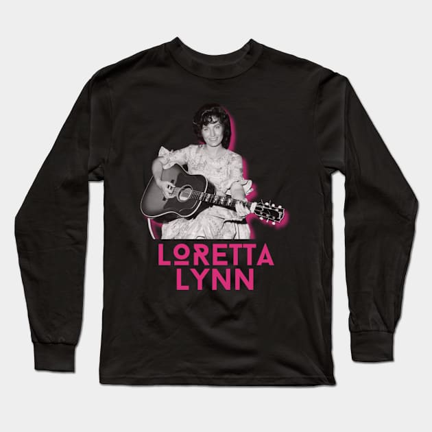 Loretta lynn\\original retro fan art Long Sleeve T-Shirt by MisterPumpkin